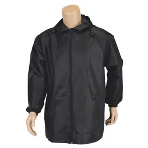 Cortavientos impermeable con capucha y ajustes elásticos