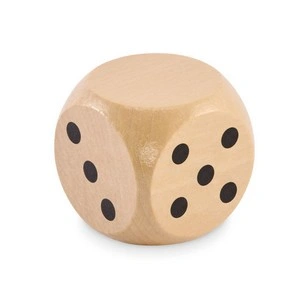 Dado de madera schima 5cm con cara para impresión