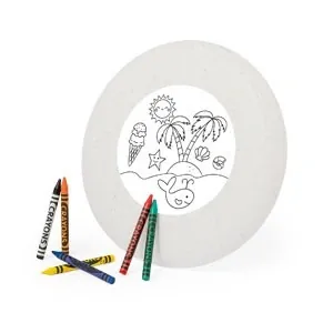 Frisbee personalizable para colorear con ceras