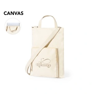 Funda de canvas para portátil con asa y bandolera