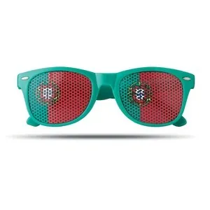 Gafas con bandera en lentes diseño único