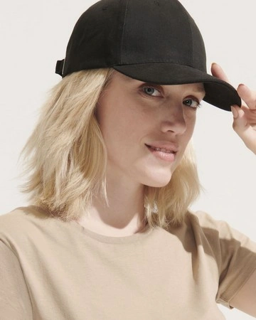 Gorra 6 paneles algodón peinado espeso