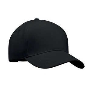 Gorra de béisbol de 5 paneles con hebilla plateada