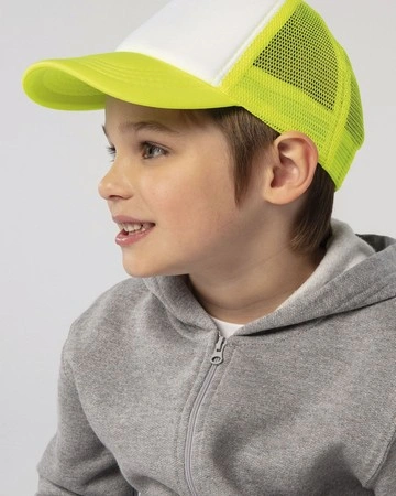 Gorra de malla de 5 paneles para niños ajustable