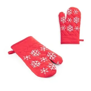 Guante de cocina navideño de algodón