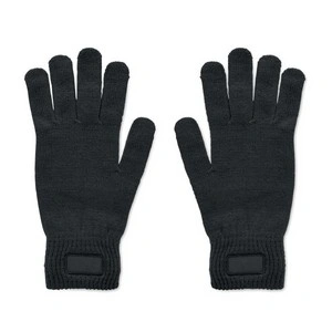 Guantes de punto elásticos de poliéster rpet