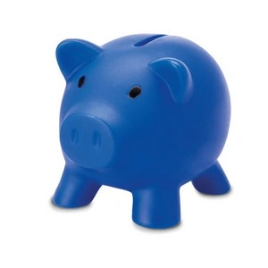 Hucha de cerdito pvc con tapón abs fácil de usar