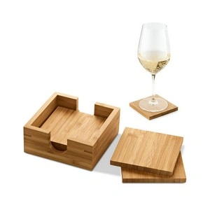 Juego de 4 posavasos de bambú ecológicos