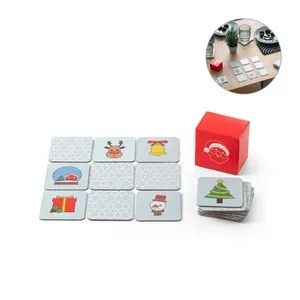 Juego de memoria navideño ligero y portátil
