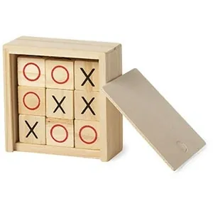 Juego de mesa de madera con estuche deslizante
