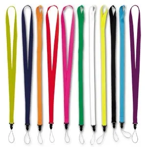 Lanyard de poliéster con cable portamóvil