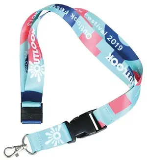 Lanyard de poliéster con impresión a doble cara