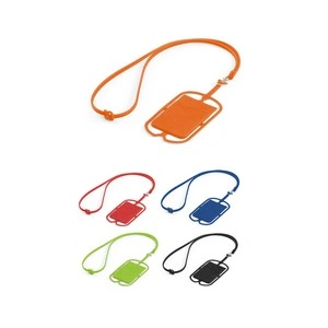 Lanyard de silicona con tarjetero y soporte para smartphone