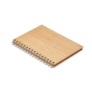 Libreta de doble anilla con tapa de bambú