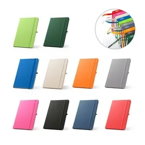 Libreta a5 tapa rígida reciclada con 160 páginas rayadas