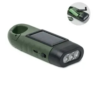 Linterna solar con dinamo cranch personalizable