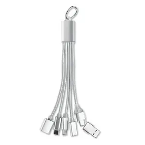 Llavero cable de carga 5 en 1 hublue personalizable