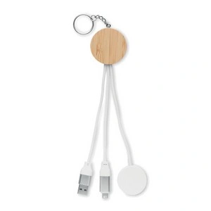 Set de cables 4 en 1 con llavero carga rápida 60w