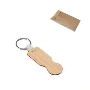 Llavero de bambú personalizable con diseño único