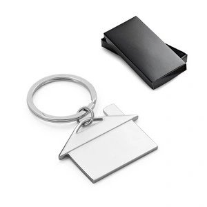 Llavero de metal en caja de regalo kraft