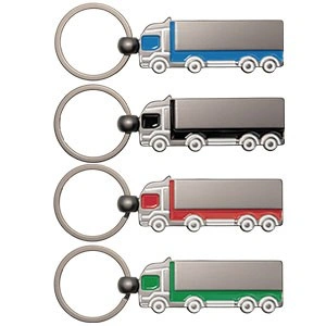 Llavero esmaltado en metal resistente camión iveker