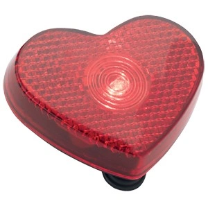 Luz led roja en forma de corazón parpadeante