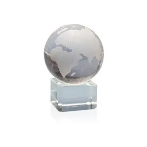 Bola de cristal planeta tierra con base para marcaje