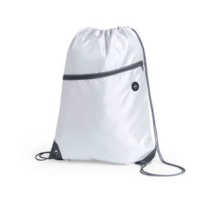 Mochila de cuerdas con bolsillo frontal y salida de auriculares