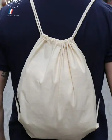Mochila con cordones algodón orgánico