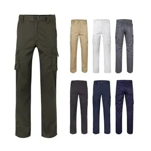 Pantalón multibolsillos elástico con cintura ajustable