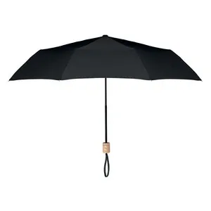 Paraguas plegable 21 pulgadas con mango de madera