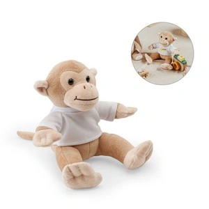 Monky peluche mono con camiseta personalizable para ocasiones especiales