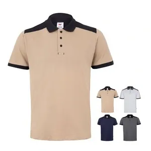 Polo de piqué elástico bicolor con botones