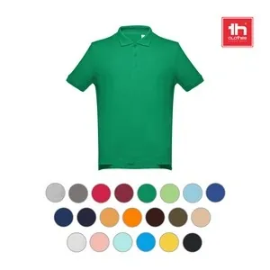 Polo unisex de algodón con botones a juego