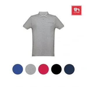 Polo unisex de algodón con cuello estilizado