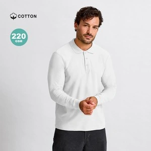 Polo unisex manga larga piqué confortable