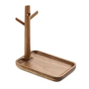 Portallaves de madera de acacia branca personalizable