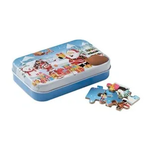 Puzzle navideño de 60 piezas en caja de lata