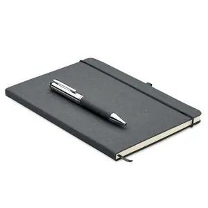 Set de regalo libreta a5 piel reciclada con bolígrafo