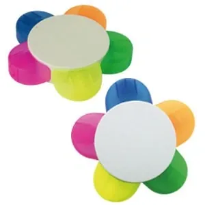 Set de 5 marcadores flor reciclados para marcaje a color