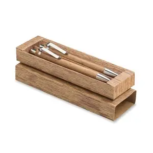 Set de bolígrafos de madera de acacia jakarta