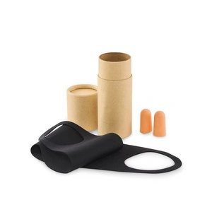Set de viaje antifaz elástico y tapones para oídos