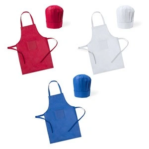 Set infantil delantal y gorro de cocina colorido