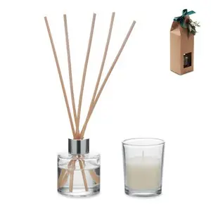 Set vela y difusor de vainilla gingle personalizable