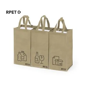 Set de 3 bolsas reciclaje rpet con asas reforzadas
