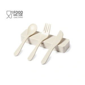 Set de cubiertos veteados libres de bpa con estuche