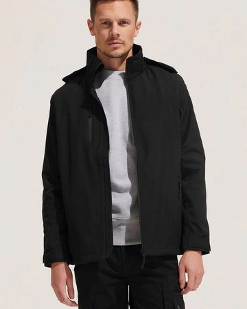 Softshell con capucha y mangas desmontables reciclado