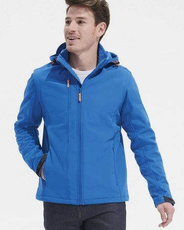 Softshell con capucha y mangas extraíbles impermeable