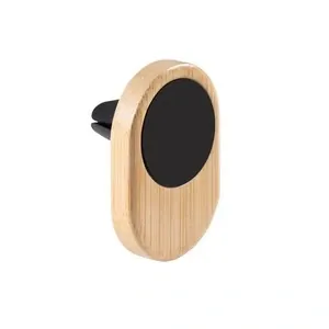 Soporte magnético para teléfono en bambú para coche