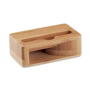 Soporte para smartphone amplificador en bambú